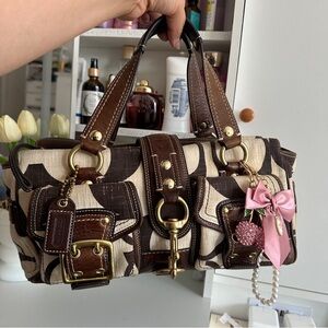 Rare COACH Legacy Mandy Handbag Pocket Leather 65th